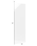 Milan White Gloss 30x96 Refrigerator End Panel with 3" Stile