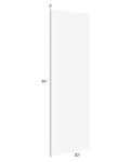 Milan White Matte 30x96 Refrigerator End Panel with 3" Stile