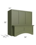 Midtown Hunter Green Shaker 36" Arched Wood Hood