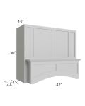 Tuscan Painted Grey 42" Arched Wood Hood