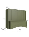 Midtown Hunter Green Shaker 42" Arched Wood Hood