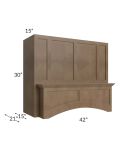 Midtown Mocha Shaker 42" Arched Wood Hood