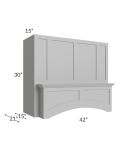 Midtown Painted Grey Shaker 42" Arched Wood Hood