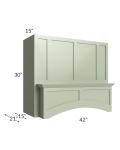 Midtown Pistachio Green Shaker 42" Arched Wood Hood