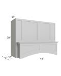 Tuscan Painted Grey 48" Arched Wood Hood