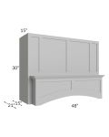 Midtown Painted Grey Shaker 48" Arched Wood Hood