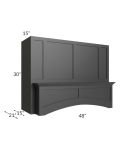 Midtown Black Shaker 48" Arched Wood Hood