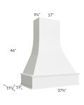 Salem White 36" Artisan Hood