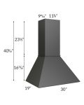 Vienna Black 30" Euro Hood