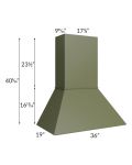 Midtown Hunter Green Shaker 36" Euro Hood