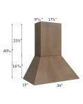 Midtown Mocha Shaker 36" Euro Hood