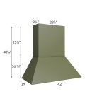 Midtown Hunter Green Shaker 42" Euro Hood