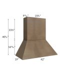Midtown Mocha Shaker 42" Euro Hood
