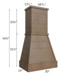 Midtown Mocha Shaker 30" Farmhouse Hood