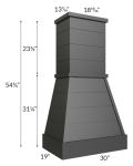 Midtown Black Shaker 30" Farmhouse Hood
