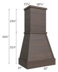 Vienna Kona Brown 30" Farmhouse Hood