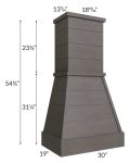 Salem Dark Grey 30" Farmhouse Hood