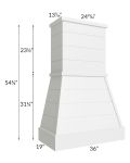 Midtown White Shaker 36" Farmhouse Hood
