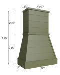 Midtown Hunter Green Shaker 36" Farmhouse Hood
