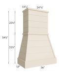 Midtown Cream Shaker 36" Farmhouse Hood