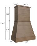 Midtown Mocha Shaker 36" Farmhouse Hood