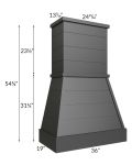 Vienna Black 36" Farmhouse Hood