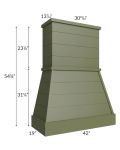 Midtown Hunter Green Shaker 42" Farmhouse Hood
