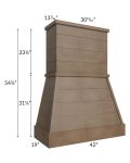 Midtown Mocha Shaker 42" Farmhouse Hood