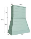 Midtown Mint Green Shaker 42" Farmhouse Hood