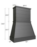 Vienna Black 42" Farmhouse Hood