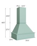 Midtown Mint Green Shaker 30" Signature Hood