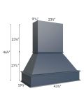 Midtown Blue Shaker 42" Signature Hood