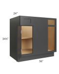 Royal Ebony Shaker 39" Blind Base Corner Cabinet