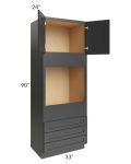 Royal Ebony Shaker 33x90 Oven Cabinet