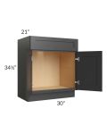 Royal Ebony Shaker 30" Vanity Sink Base Cabinet