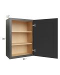 Royal Ebony Shaker 21x30 Wall Cabinet