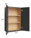 Royal Ebony Shaker 24x36 Wall Cabinet