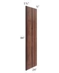 Farmhouse Walnut Shaker 84" Refrigerator Panel with a 1.5" Return 