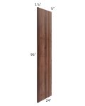 Farmhouse Walnut Shaker 96" Refrigerator Panel with a 1.5" Return 