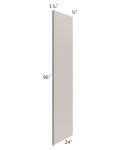 Stratton Light Grey Shaker 96" Refrigerator Panel with a 3" Return