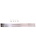 24" Wardrobe Rods/Ends in Chrome (2 pack)