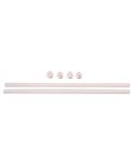 35" Wardrobe Rods/Ends in White (2 pack)