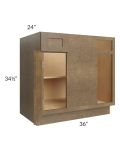 Royal Bronze Shaker 39" Blind Base Corner Cabinet