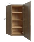 Royal Bronze Shaker 24x42 Wall Diagonal Corner Cabinet