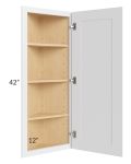 Royal White Shaker 12x42 Angle Wall Cabinet 