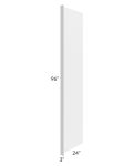 Royal White Shaker 24x96 Refrigerator End Panel with a 3" Return 