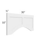 Royal White Shaker 30" Arched Valance