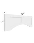 Royal White Shaker 42" Arched Valance 