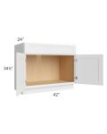 Royal White Shaker 42" Sink Base Cabinet 