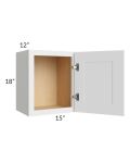 Royal White Shaker 15x18 Wall Cabinet 